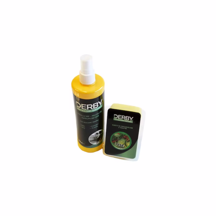 Ulei siliconic parfumat pentru bord Pin 300 ml + burete DERBY SKU00057-7