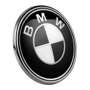 Emblema capota sau portbagaj BMW negru cu alb